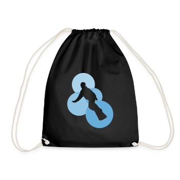 Snowboarder Snowboard Snowboarding - Drawstring Bag - black - Front