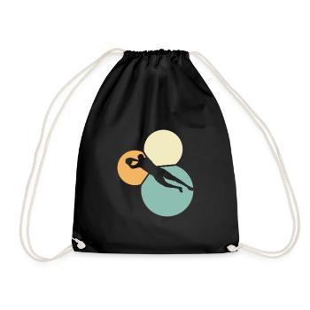 Soccer Fußball - Drawstring Bag - black - Front
