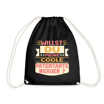 PATENTANTE WERDEN - TAUFE CHRISTLICHE GEMEINDE - Turnbeutel - Schwarz - Vorne