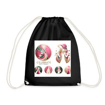 celebrate with familia - Drawstring Bag - black - Front