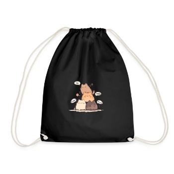 4 chats mignons - Sac de sport léger - noir - Devant