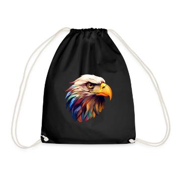 Eagle Eagle's Head - Drawstring Bag - black - Front