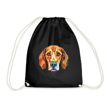 Bosnischer grobhaariger Jagdhund Hunderasse Aquarell - Turnbeutel - Schwarz - Vorne