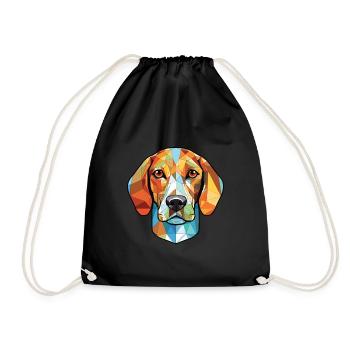 Canarian Warren Hound chien race verre aquarelle - Sac de sport léger - noir - Devant