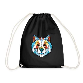 Illustration à l’aquarelle de race de chien esquimau canadien - Sac de sport léger - noir - Devant