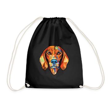Bosnischer rauer Jagdhund Hunderasse Aquarell - Turnbeutel - Schwarz - Vorne