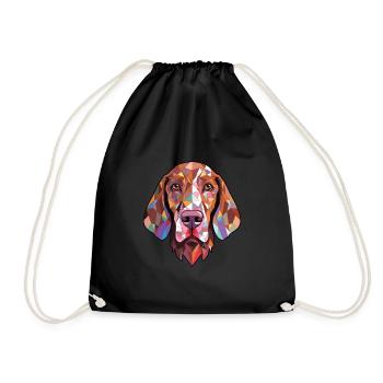 Bracco Italiano race chien aquarelle illustration - Sac de sport léger - noir - Devant