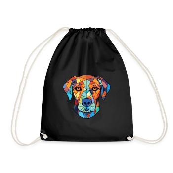 Billy Dog Breed Illustration aquarelle colorée - Sac de sport léger - noir - Devant