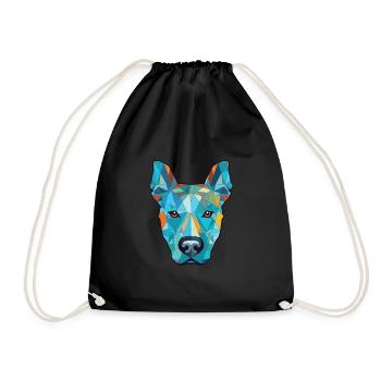 Bleu Thai Ridgeback chien race aquarelle colorée - Sac de sport léger - noir - Devant