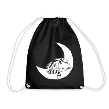 Whimsical kitten - Drawstring Bag - black - Front