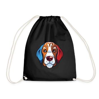 Chien Français Dog Breed Illustration à l’aquarelle - Sac de sport léger - noir - Devant
