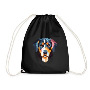 Entlebucher Mountain Dog Breed Aquarelle colorée - Sac de sport léger - noir - Devant