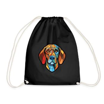 Gascons Saintongeois race de chien aquarelle colorée - Sac de sport léger - noir - Devant