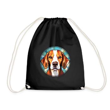 American Foxhound Chien Race Coloré Aquarelle - Sac de sport léger - noir - Devant