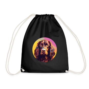 Boykin Spaniel chien race aquarelle Illustration - Sac de sport léger - noir - Devant