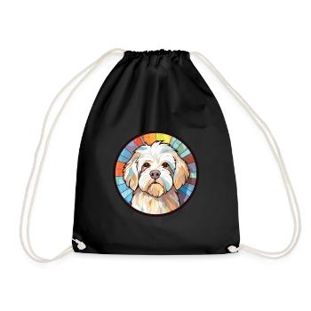 Bouledogue Français chien race aquarelle Illustration - Sac de sport léger - noir - Devant