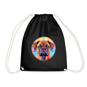 Bullmastiff chien race aquarelle Illustration - Sac de sport léger - noir - Devant