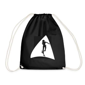 Skateboarder Skateboard - Sac de sport léger - noir - Devant