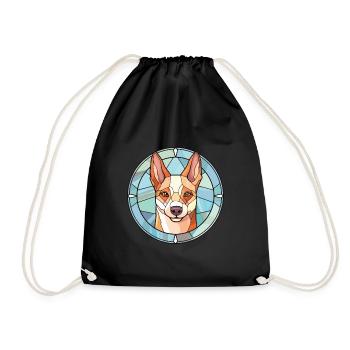 Carolina Dog Breed aquarelle Illustration sur verre - Sac de sport léger - noir - Devant
