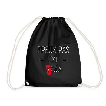 J'peux pas j'ai Yoga - Sac de sport léger - noir - Devant