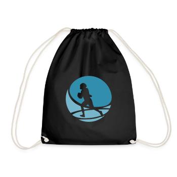 Footballer American Football Gridiron - Drawstring Bag - black - Front