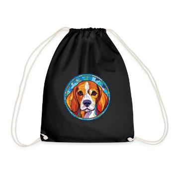 Kerry Beagle chien race aquarelle Illustration - Sac de sport léger - noir - Devant