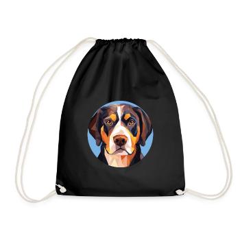 Grand Chien de Montagne Suisse Race Aquarelle Verre - Sac de sport léger - noir - Devant