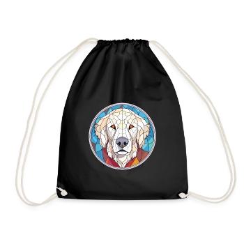 Kuvasz chien race coloré aquarelle illustration - Sac de sport léger - noir - Devant