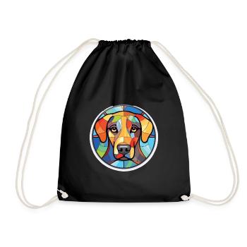 Nouvelle-Zélande Tête Chien Race Aquarelle Colorée - Sac de sport léger - noir - Devant