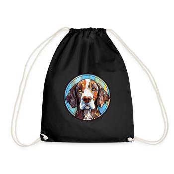 Slovaque à poil rugueux Pointer chien race aquarelle - Sac de sport léger - noir - Devant
