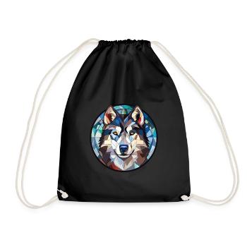 Siberian Husky Hunderasse Aquarell Illustration - Turnbeutel - Schwarz - Vorne