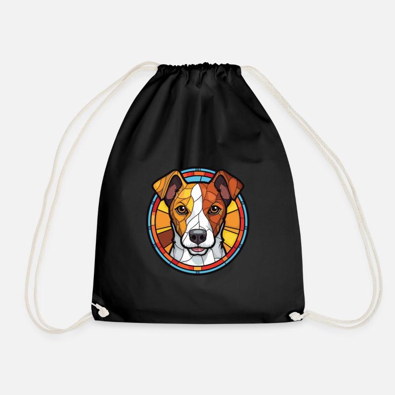 Jack Russell Terrier Hunderasse buntes Aquarell - Turnbeutel - Schwarz