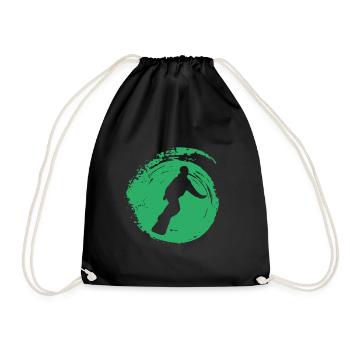 Snowboard Snowboarder Sports d’hiver - Sac de sport léger - noir - Devant