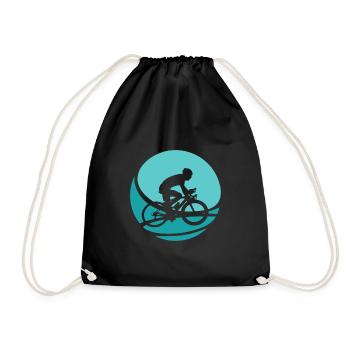 Cyclists Cycling Cyclists - Drawstring Bag - black - Front