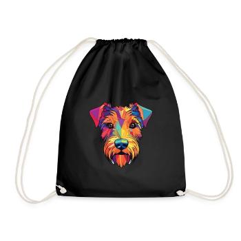 Sporting Lucas Terrier race chien aquarelle verre - Sac de sport léger - noir - Devant
