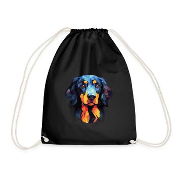 Stabyhoun chien race aquarelle verre Illustration - Sac de sport léger - noir - Devant