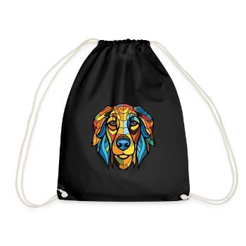 Uruguayen Cimarron chien race aquarelle colorée - Sac de sport léger - noir - Devant