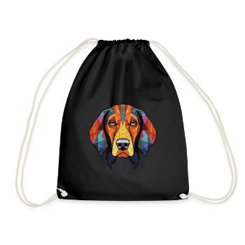 Serbe tricolore chien chien race aquarelle - Sac de sport léger - noir - Devant