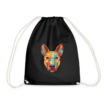 Illustration à l’aquarelle de race de chien Thai Ridgeback - Sac de sport léger - noir - Devant