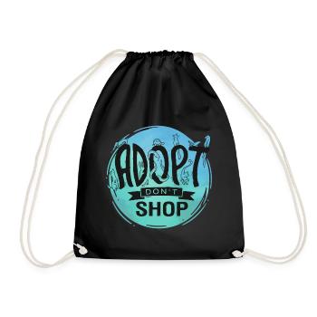 Adopt Don't Shop - Turnbeutel - Schwarz - Vorne