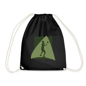 Badminton Badminton Players - Drawstring Bag - black - Front