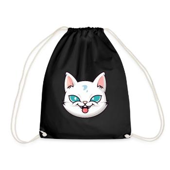 Burmilla chat dessin animé aquarelle illustration - Sac de sport léger - noir - Devant