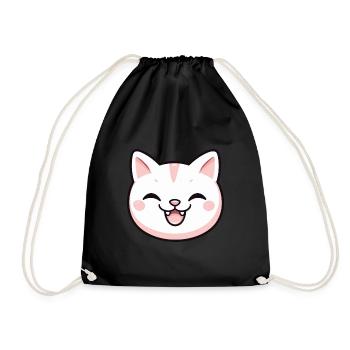 Burmilla chat dessin animé aquarelle illustration - Sac de sport léger - noir - Devant