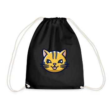 schottische gerade katze karikatur aquarell clipart - Turnbeutel - Schwarz - Vorne