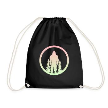 Big foot Bigfoot Lochness Big foot - Drawstring Bag - black - Front