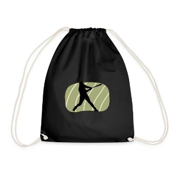 Joueur de softball Softball Bat Baseball - Sac de sport léger - noir - Devant