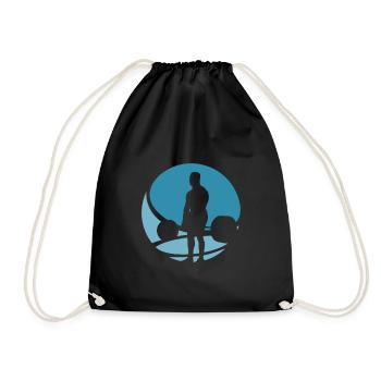 Bodybuilding Bodybuilder Gym - Drawstring Bag - black - Front