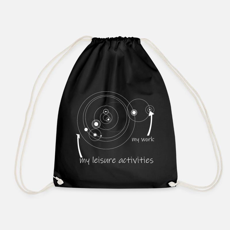 life & work circles (white) - Turnbeutel - Schwarz