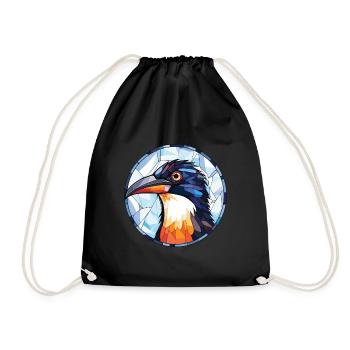 Pie aquarelle colorée Animal animal Illustration d’animaux de compagnie - Sac de sport léger - noir - Devant