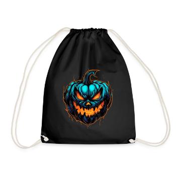 Citrouille d’Halloween colorée effrayante - Sac de sport léger - noir - Devant